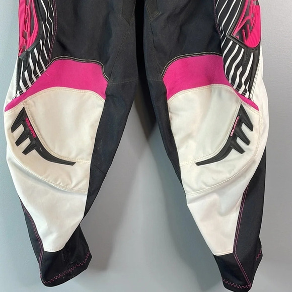 MSR STARLET Motocross Women’s Riding Pants MX Black Pink White Size 8 - Picture 4 of 11